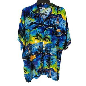 Hawaiian Shirt Tropical Classics Jamaica Graphic Short Sleeve Mens Size XL